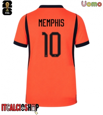 Paesi Bassi Memphis Depay #10 Prima Maglia Mondiali 2026 Manica Corta